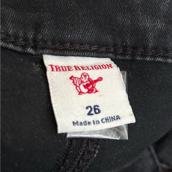 True Religion Halle super skinny  shiny maroon jeans - Picture 2 of 8